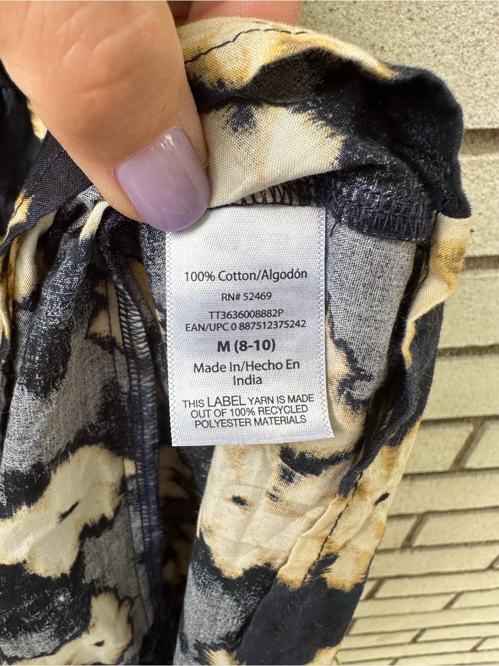 Time and Tru Navy Floral Cotton Flutter Sleeve Tiered Maxi Dress M Cottagecore - Picture 10 of 13